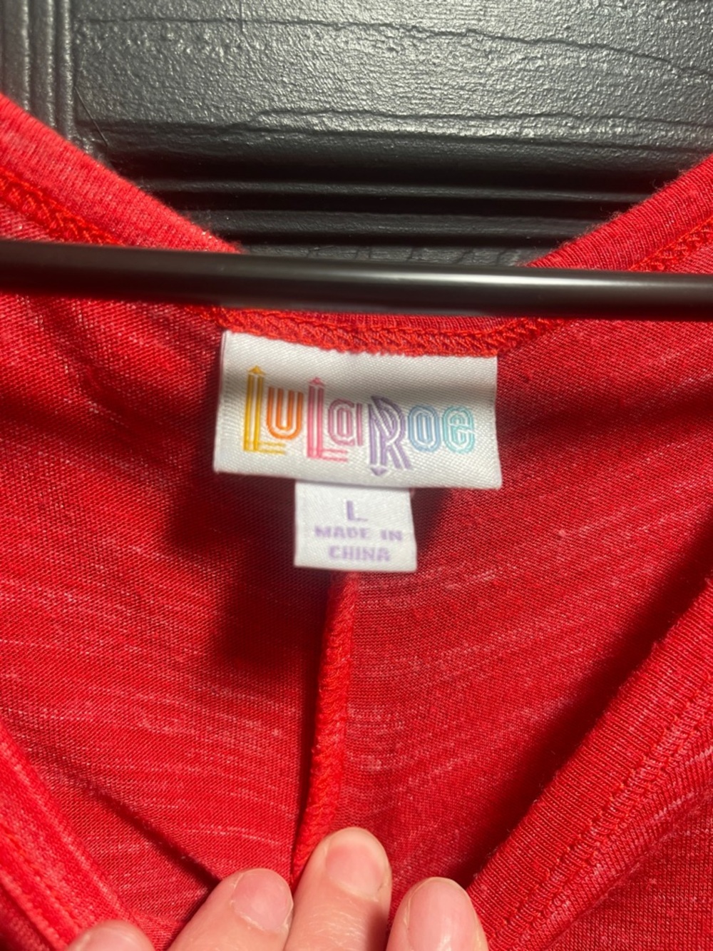 LuLaRoe Red Maxi Dress with Pocket - Picture 2 of 4